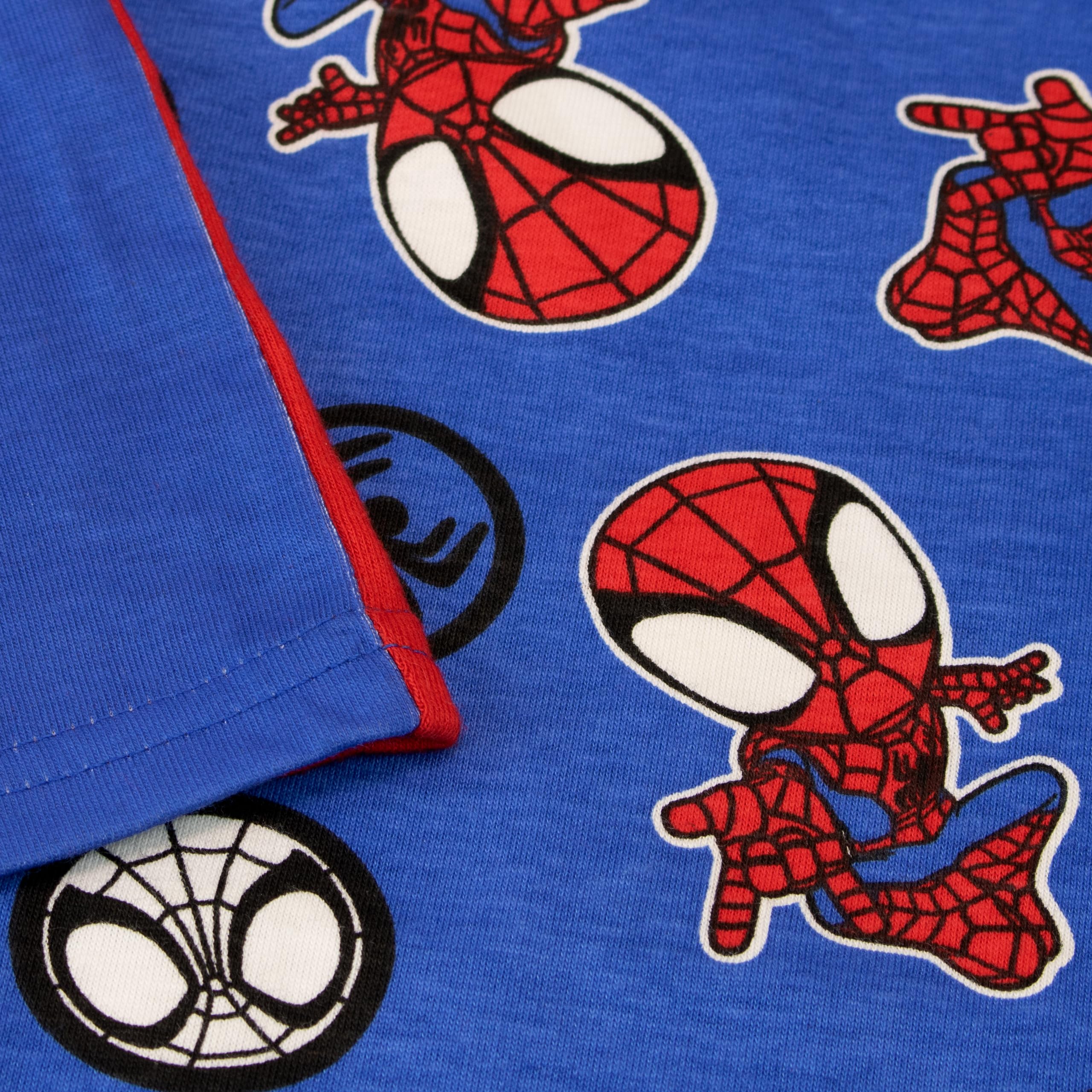 Marvel Chłopcy Piżama Spiderman Dziecięca Bielizna Nocna z Długimi Rękawami