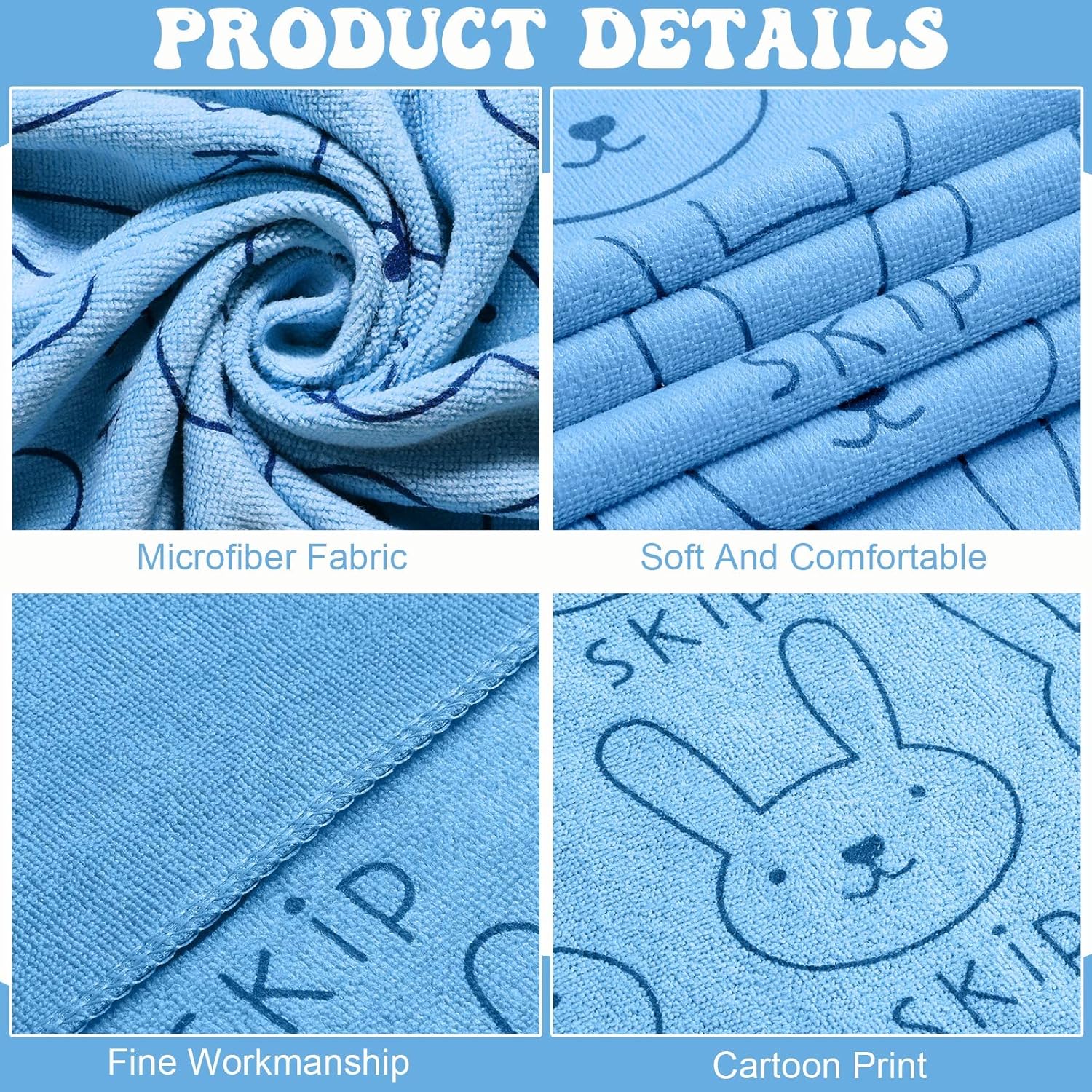 Peryiter 8 Pcs Dog Drying Towels Bulk 55'' x 28'' Pet Grooming Absorbent Microfiber Dog Bath Towels Quick Drying Puppy Bathing Towel for Small Medium Large Cats Pets Bathing Grooming(Blue)