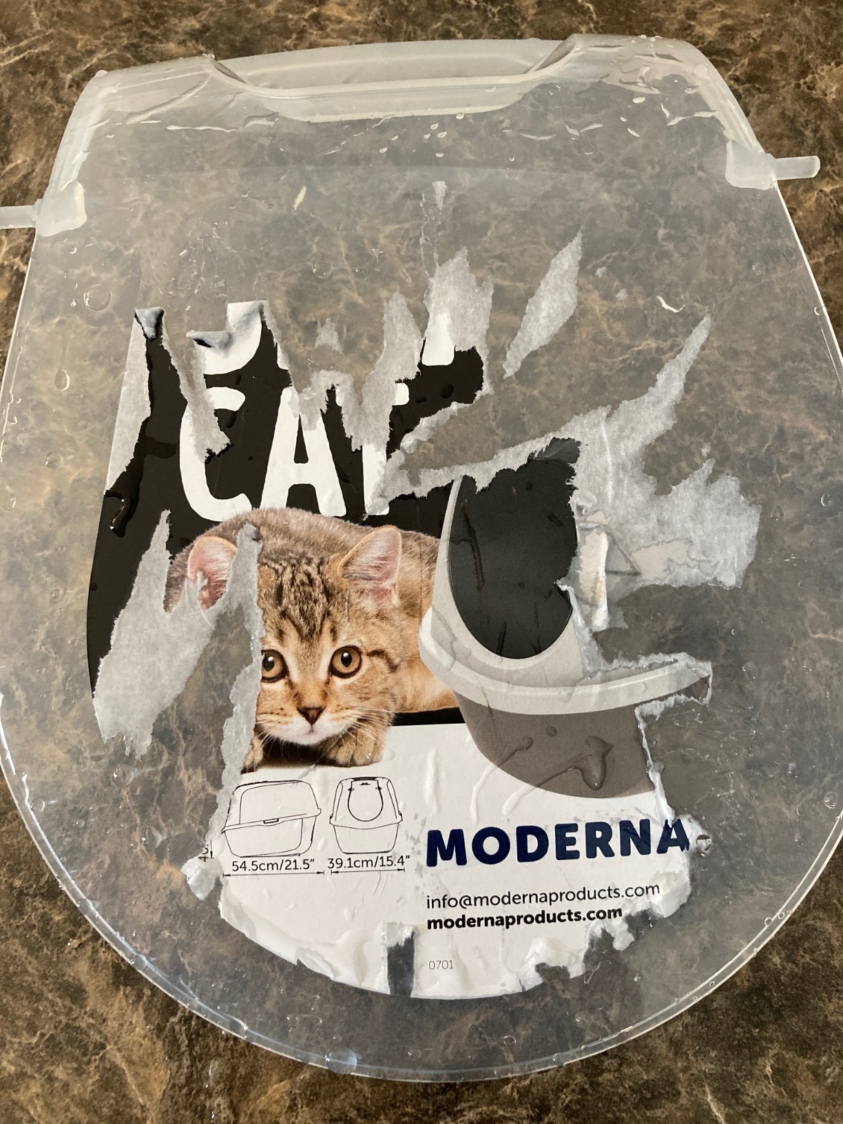 Moderna Mega Smart Cat Enclosed Blue Litter Box, XLarge