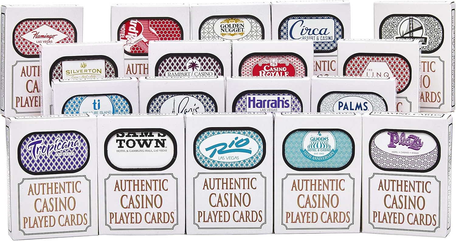 Las Vegas Style Playing Cards 12 Pack Poker Set with 12