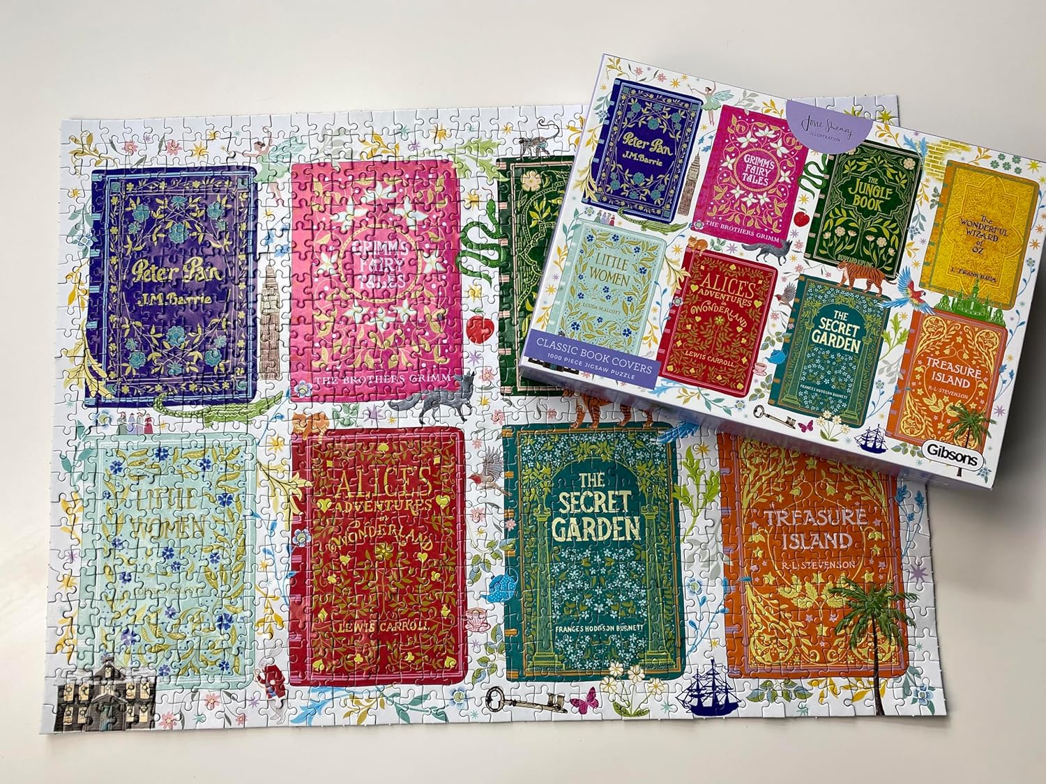 Gibsons Classic Book Covers 1000 Piece Jigsaw Puzzle - Classic Literature Artwork - Made in America Sustainable Jigsaw Puzzle for Adults & Teens - Great Gift