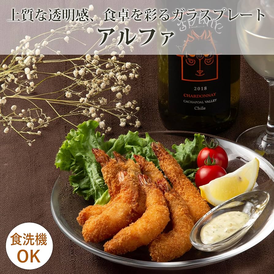 Amazon.co.jp: 東洋佐々木ガラス お皿 アルファ プレート 21 36