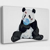 Vista 27 de SpiritualHands Animales Soplando Bubble Gum Wandkunst für Bauernhaus Badezimmer Dekor, Bubble Gum Tier Wandkunst