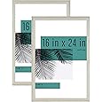 MCS Studio Gallery Movie Poster Frame 27x40 White Woodgrain, Vertical & Horizontal Wall Hanging Large Picture Frame for Photos, Artwork & Custom Posters (2-Pack)