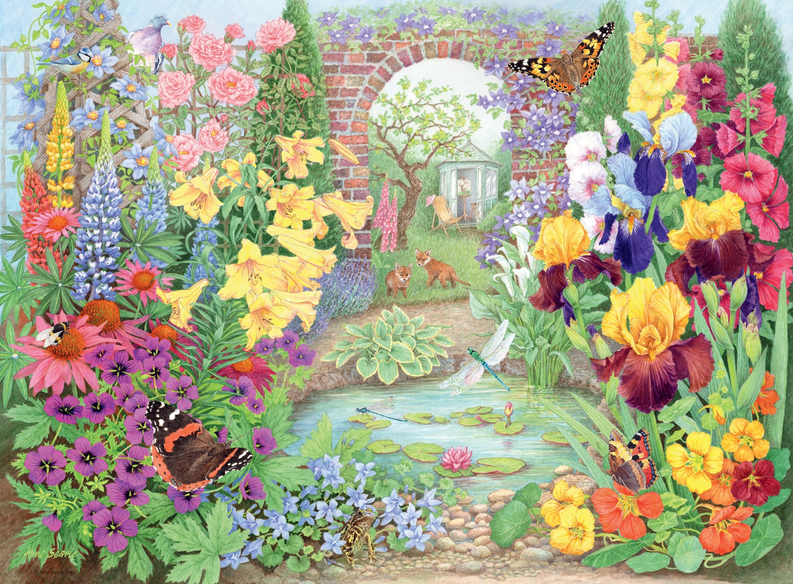 Ravensburger Happy Days Glorious Gardens Puzzle 4 x 500 pièces pour Adultes et Enfants à partir de 10 Ans