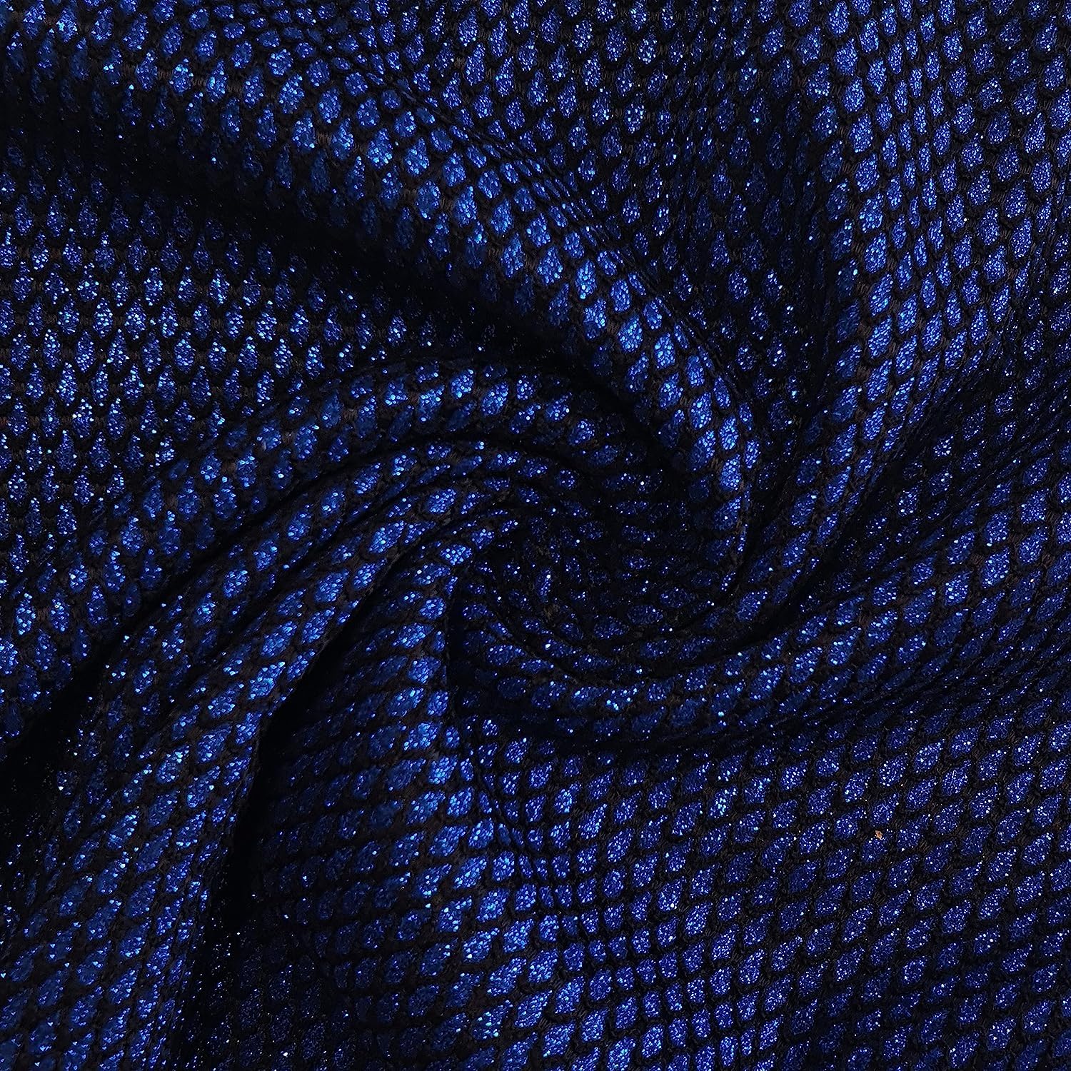 African Vintage Embroidery Bridal Nigerian French Embroidery Corded Budget Guipure Lace Mesh Net Fabric 54" Corded Budget Guipure Lace Mesh Net Fabric 54" (5 METER, Blue Bonded) — image 1