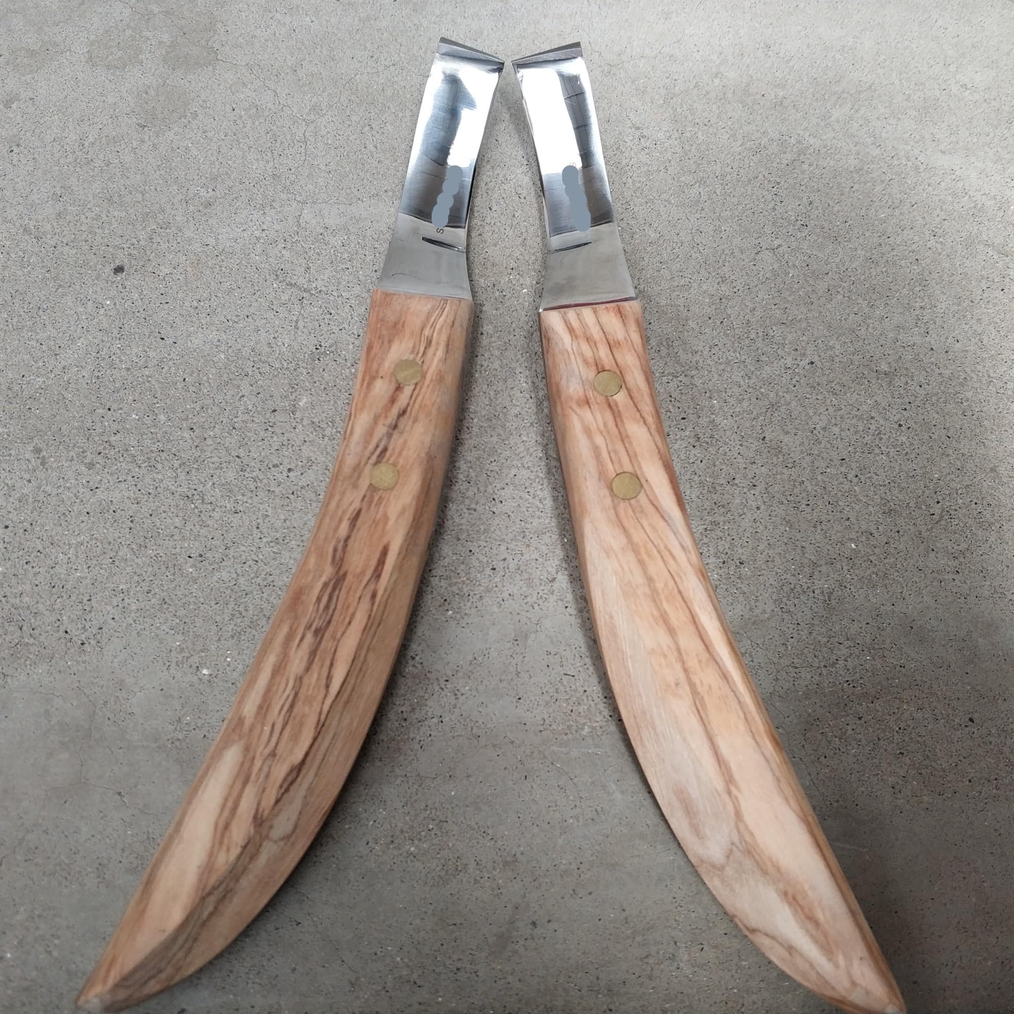 Rechts- oder linkshändiges Hufmesser mit Holzgriff, Hufschmied-Werkzeuge, Hufbesatz, Hufeisen-Reparaturwerkzeuge