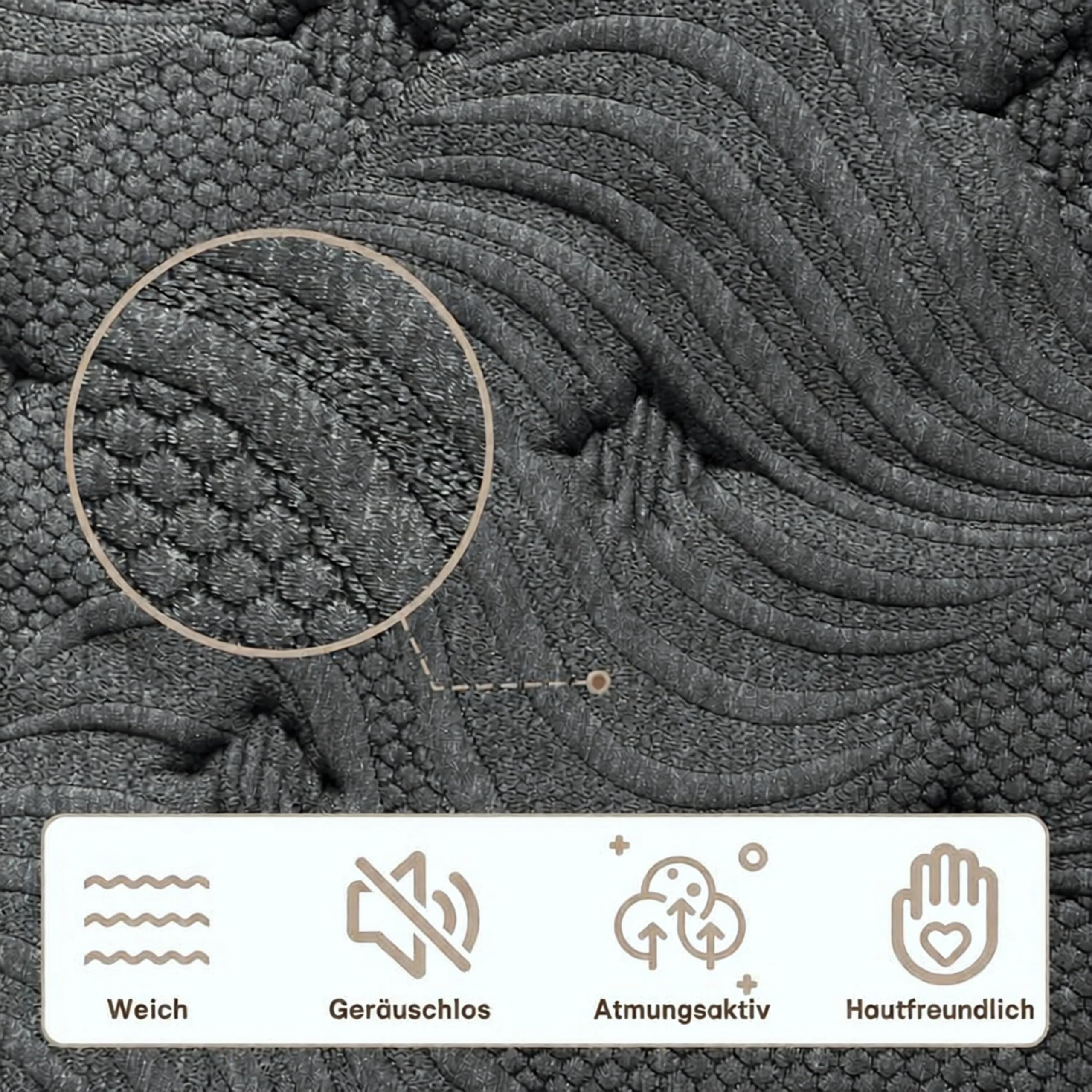 Matratze 140x200 cm Höhe 20 cm - 7 Zonen Taschenfederkern Härte H3 | Gel Memory Schaumstoff | Ergonomische | CertiPUR & Öko-TEX Zertifiziert | für Rücken und Seitenschläfer | Bewegungsisolierung