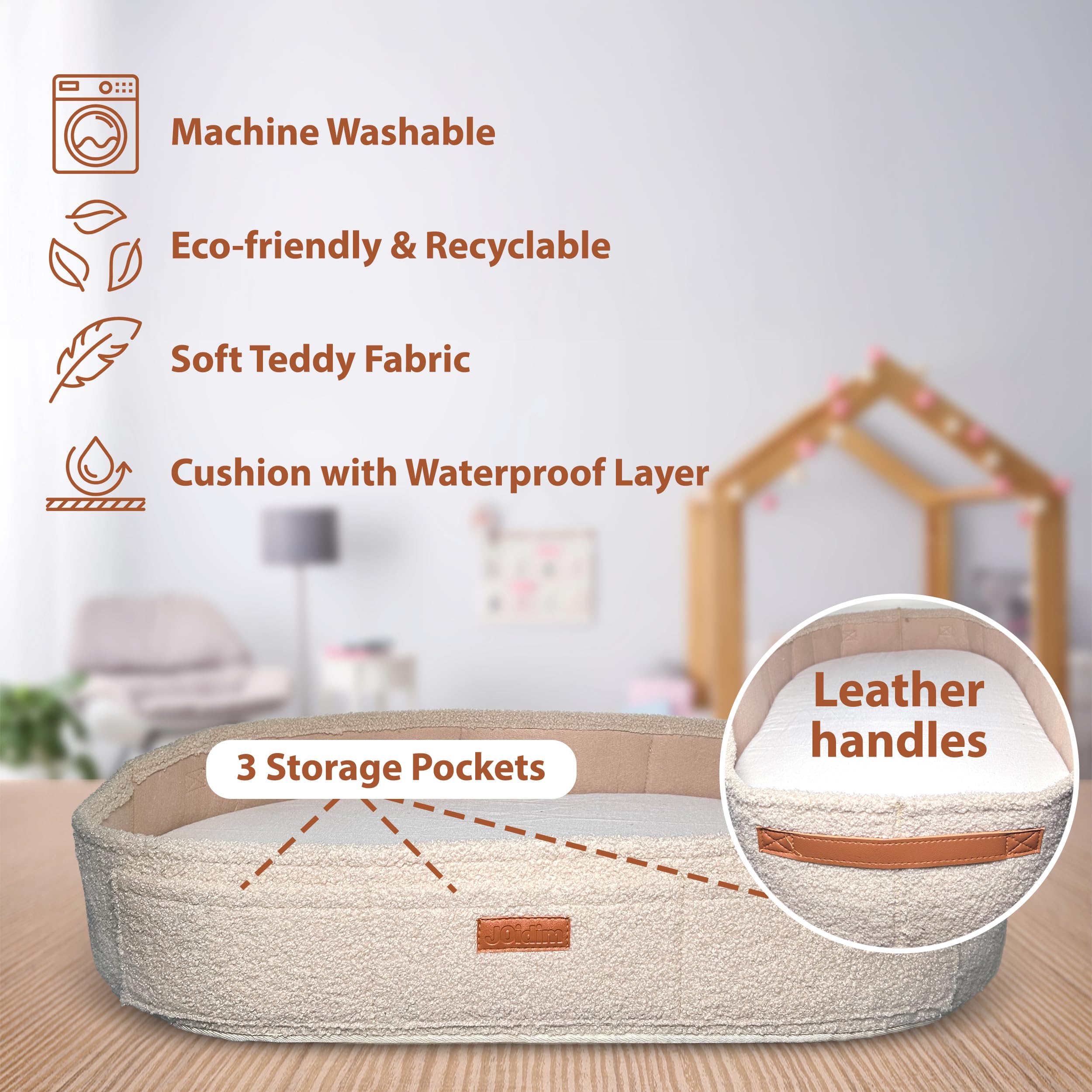 lit cocon nouveau-née portable-panier à langer ergomique,doux et sécurisé pour le sommeil et sieste