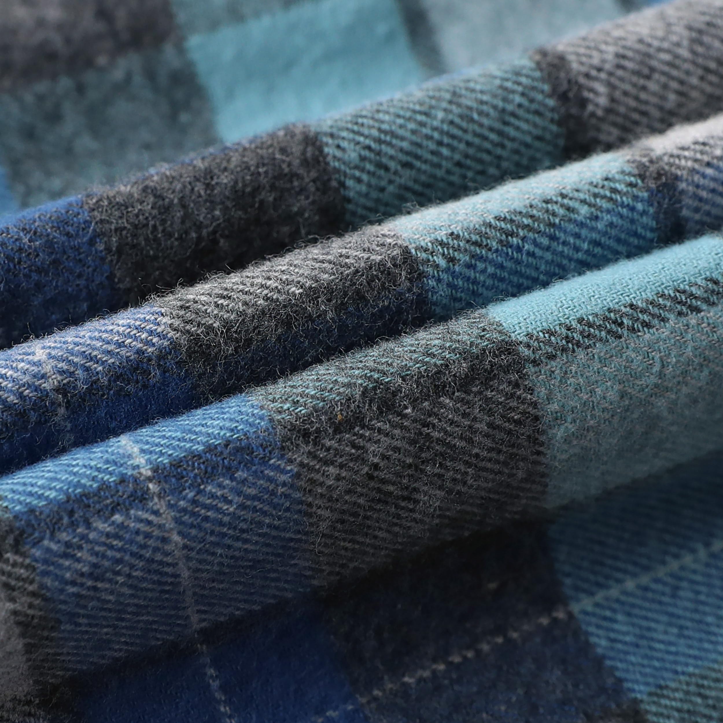 Dubinik®Koszula flanelowa Męska Koszula Z Długim Rękawem Nieformalny Zima Casual Termica Koszula Plaid Męska