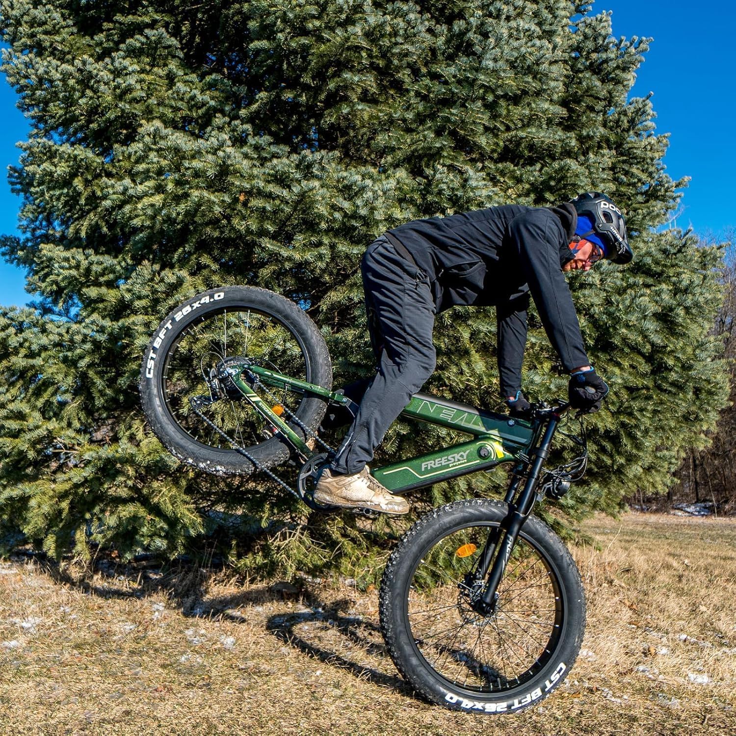 FREESKY Alaska Pro Vélo électrique, 48V 41Ah Double Batterie Amovible, 26" VTT électrique Adulte Velo electrique Freins Hydrauliques Suspension, 140-250km Autonomie, Écran LCD, 7 Vitesses, 25KM/H 250W