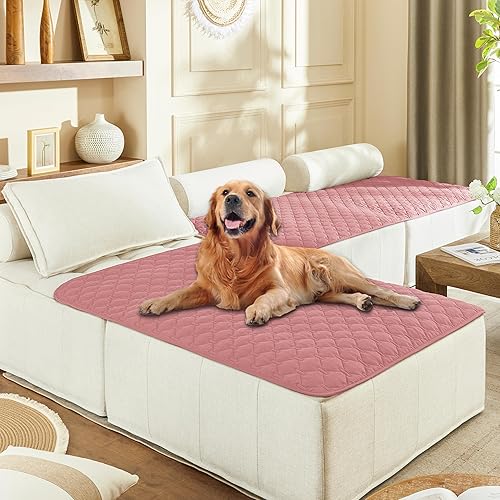 Miniatura 286 de gogobunny Manta impermeable 100 % de doble cara para perro, funda suave para cama de mascotas, reversible, protege muebles, sofá, auto para Beige