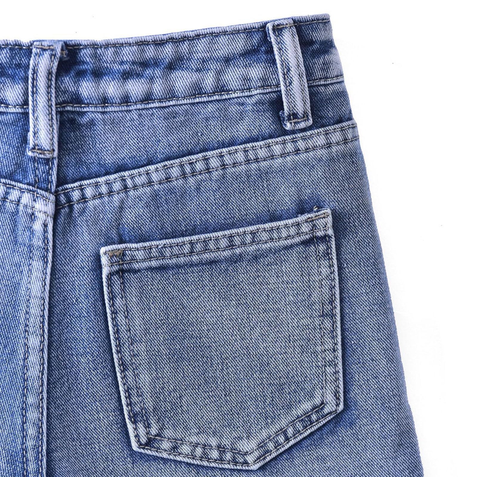 Pantaloncini di Jeans Strappati per Bambino Pantaloni Corti Elastica in Vita Pantaloncino in Denim Estate Casual Pantaloni con Tasche Ragazzi Ragazze Jeans Short Comodi Shorts da All'Aperto