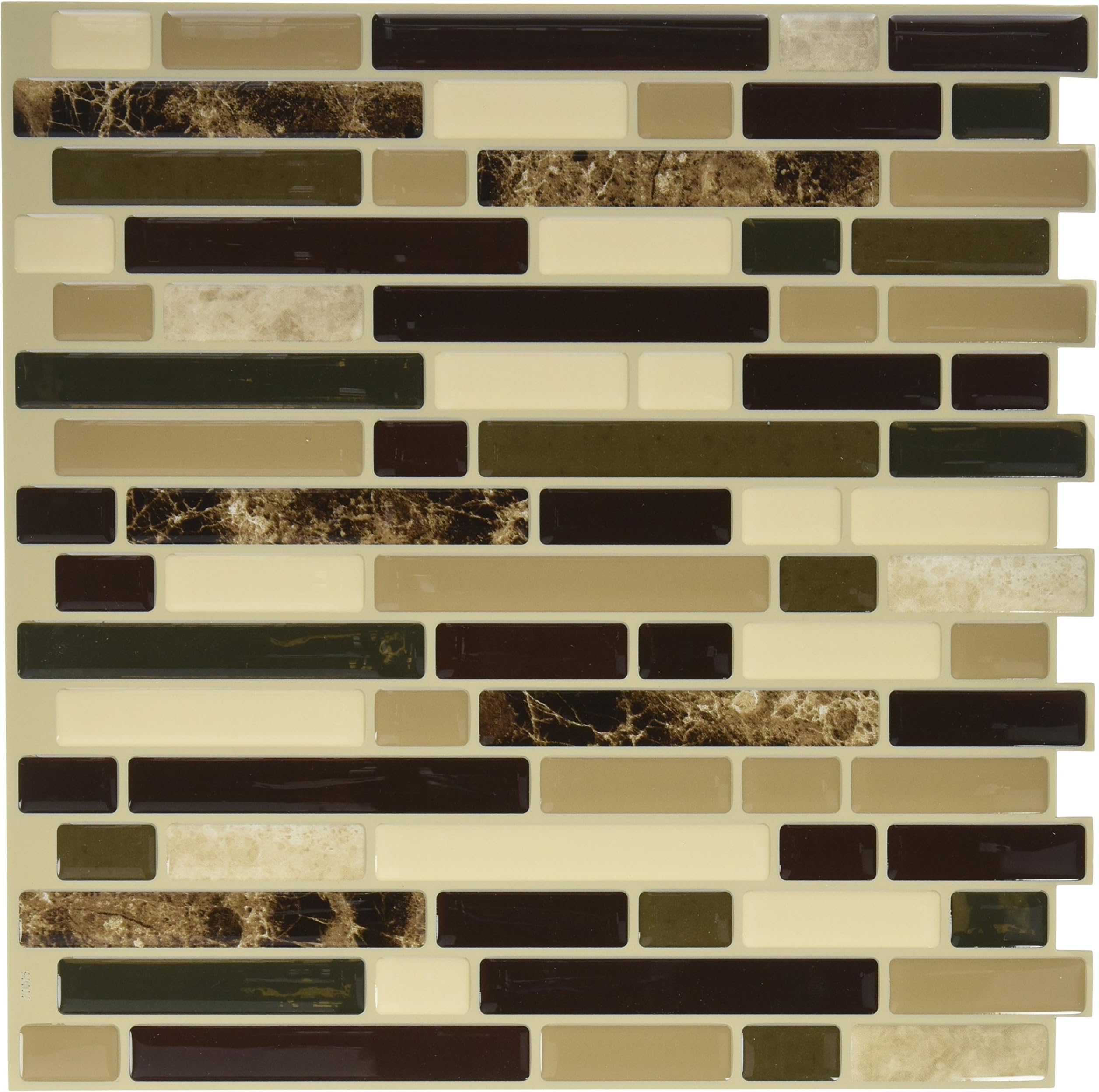 Quinco SM1034-6 Wall Tile, 10.2 in L X 9.1 in W X 3/4 in T, Keystone, 4 Piece