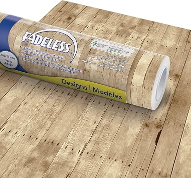 Fadeless Bulletin Board Paper, Fade-Resistant Paper for Classroom Decor, 48 x 50, Weathered Wood, 1 Roll