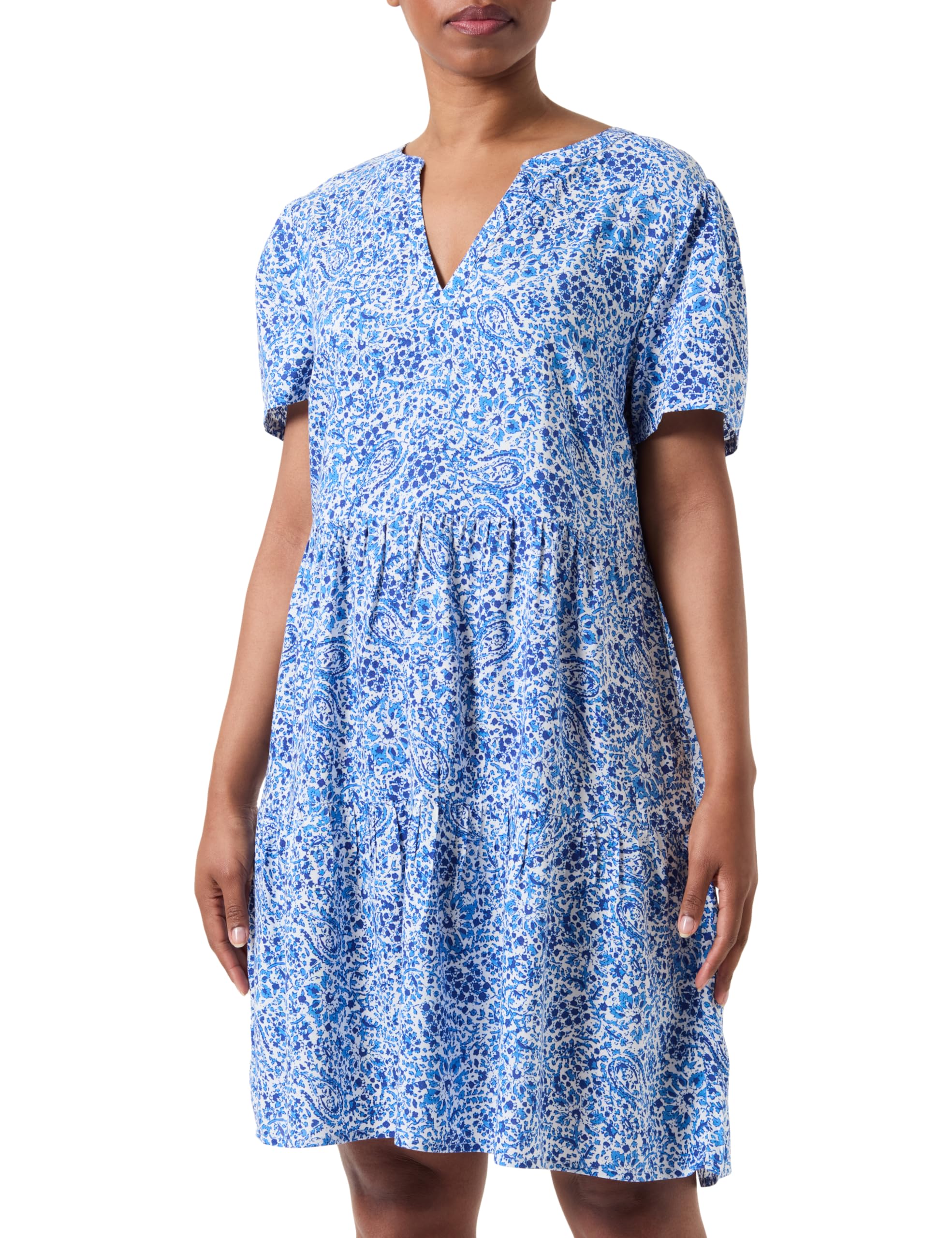 ONLY Women's Onlzally Life S/S Thea Dress Noos Ptm Summer, White, S