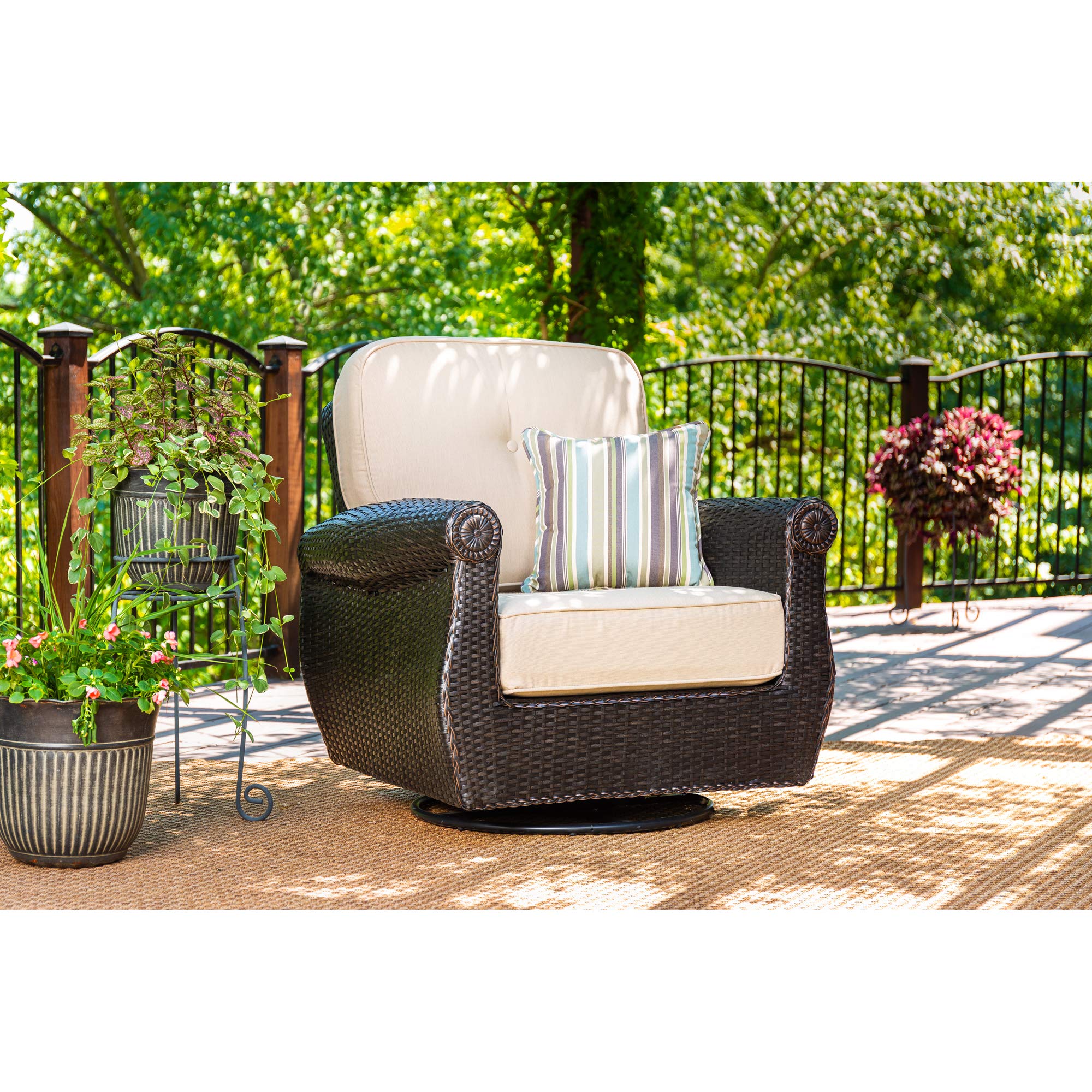 LaZBoy Outdoor Breckenridge 6 Piece Resin Wicker Patio Furniture