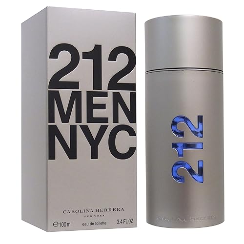 Carolina Herrera 212 Men EDT Spray - Aroma atemporal de madera de sándalo con notas frescas y enérgicas de verde y especias sensuales de pimienta,