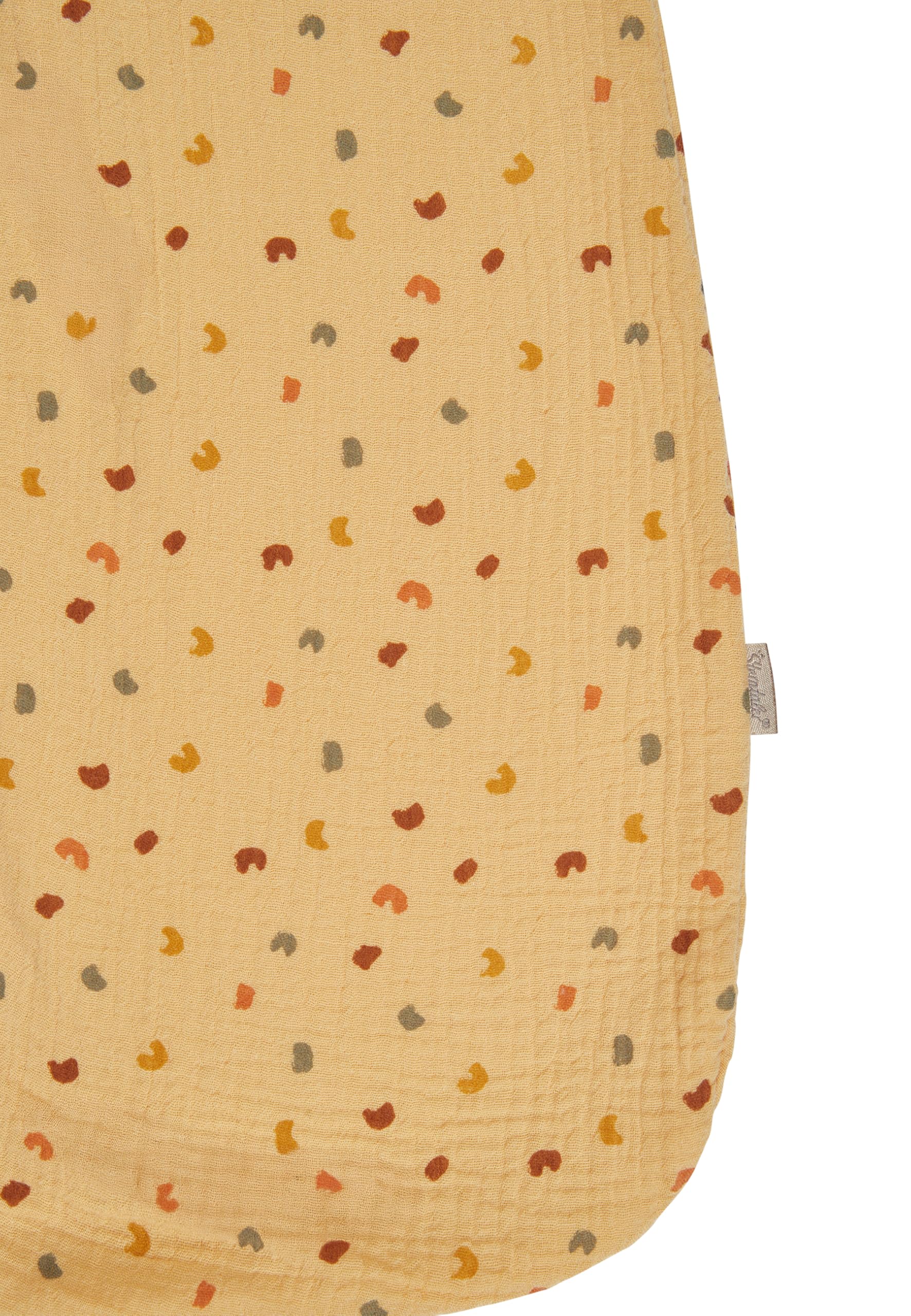 Sterntaler Schlafsack 110cm Giraffe & Löwe – Leichter Musselin mit Feinfrottee-Futter – Zwei-Wege-Reißverschluss & Kabelöffnung in der Seitennaht- 1,00 TOG – Baby und Kleinkind Schlafsack, Ocker
