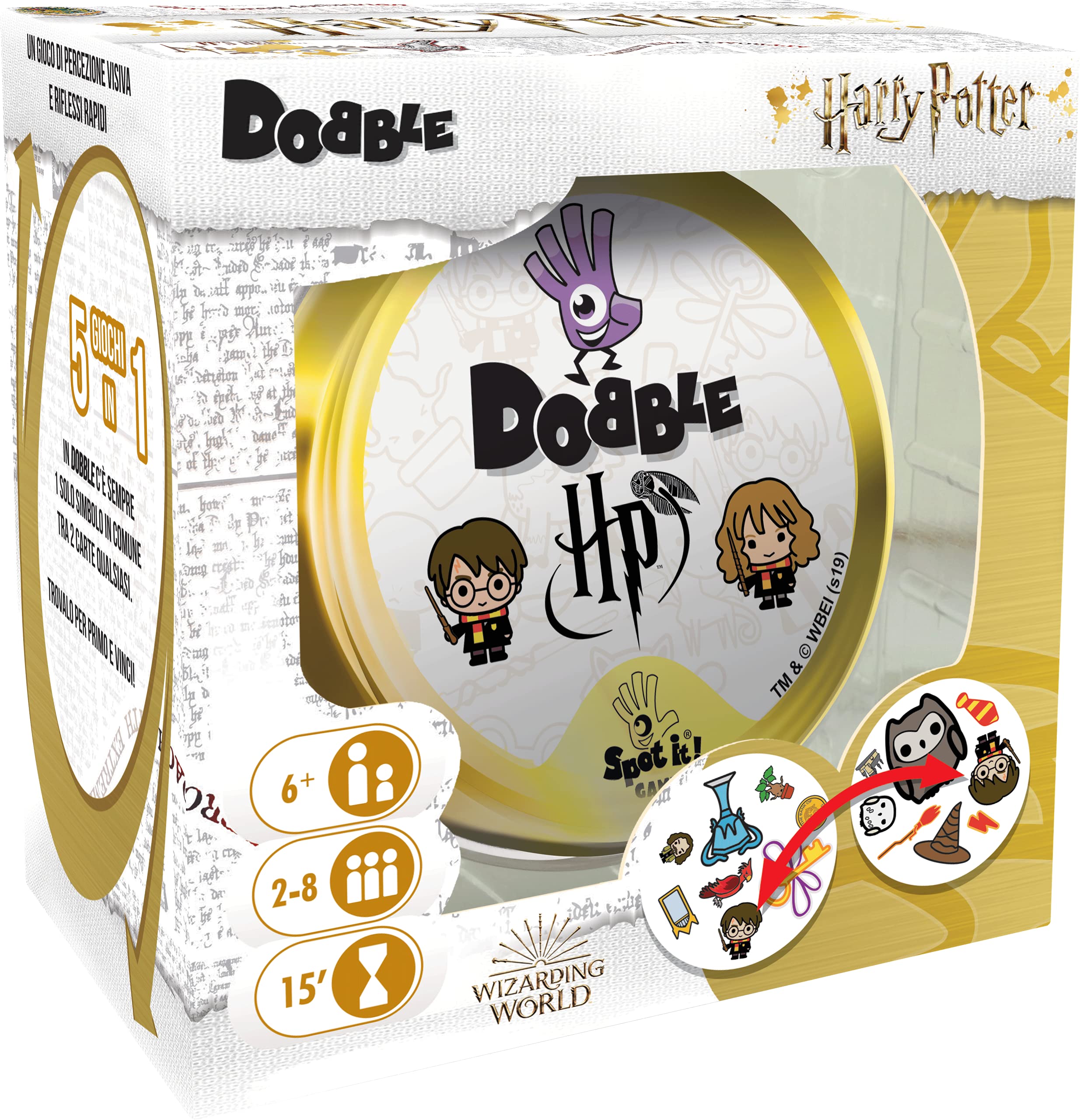 Harry Potter film 1-8 DVD + Gioco da Tavolo Dobble (edizione in italiano) (8 DVD)