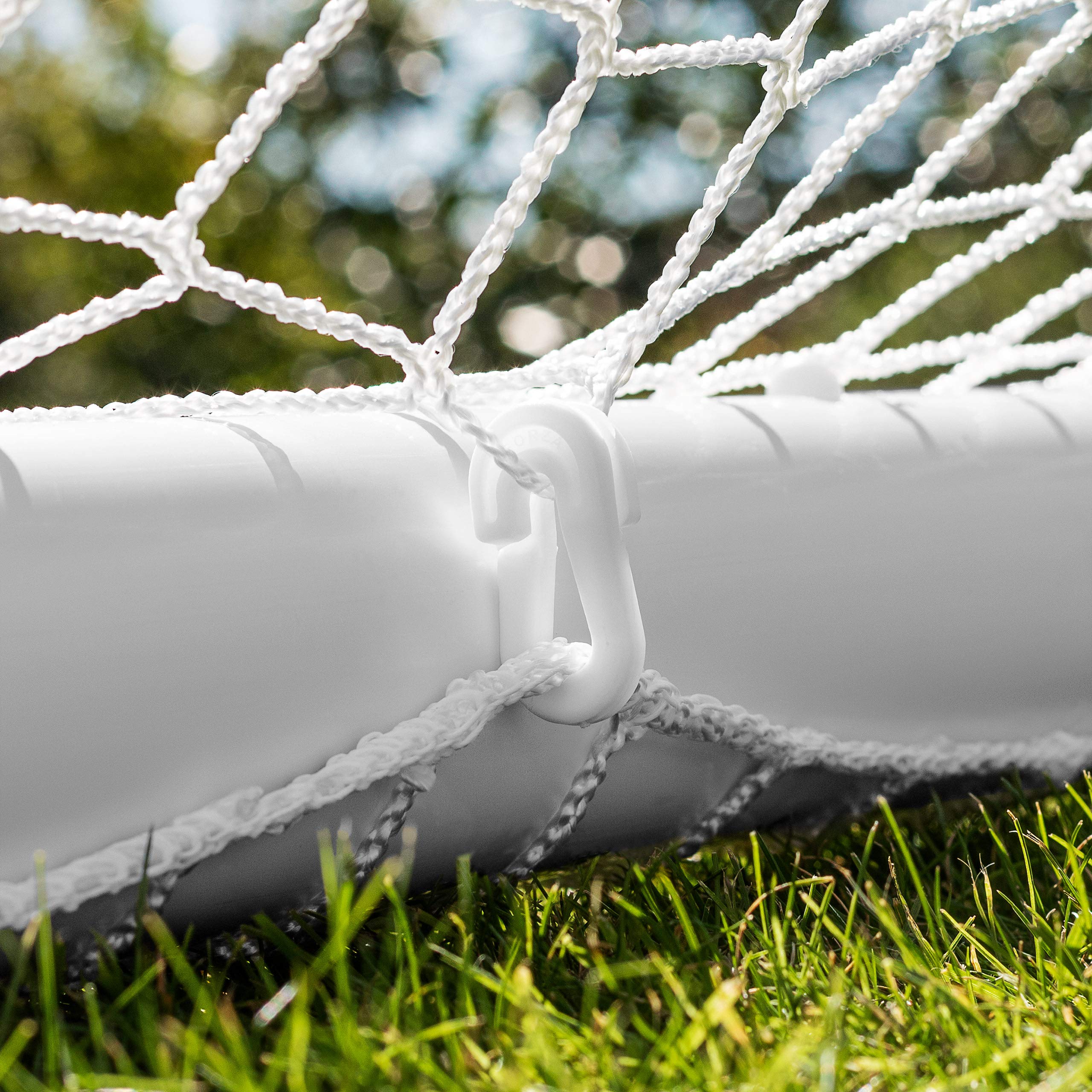 FORZA Gaelickie bramki do piłki nożnej i Hurling | 20 cm x 15 m, 10 stóp x 18 m, 12 ft x 16 ft | Siatka odporna na warunki atmosferyczne i słupki bramkowe z uPCW | Słupki do bramki ogrodowej dla dzieci (10 stóp x 15 cm)