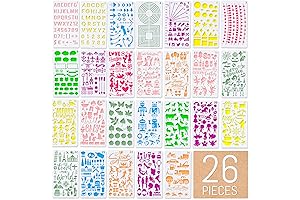Bullet Journaling & Planner Practice Journal Stencils - 26 Pieces
