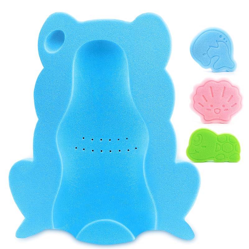Esponja de banho infantil DANCELF em formatos de animais, 4 unidades