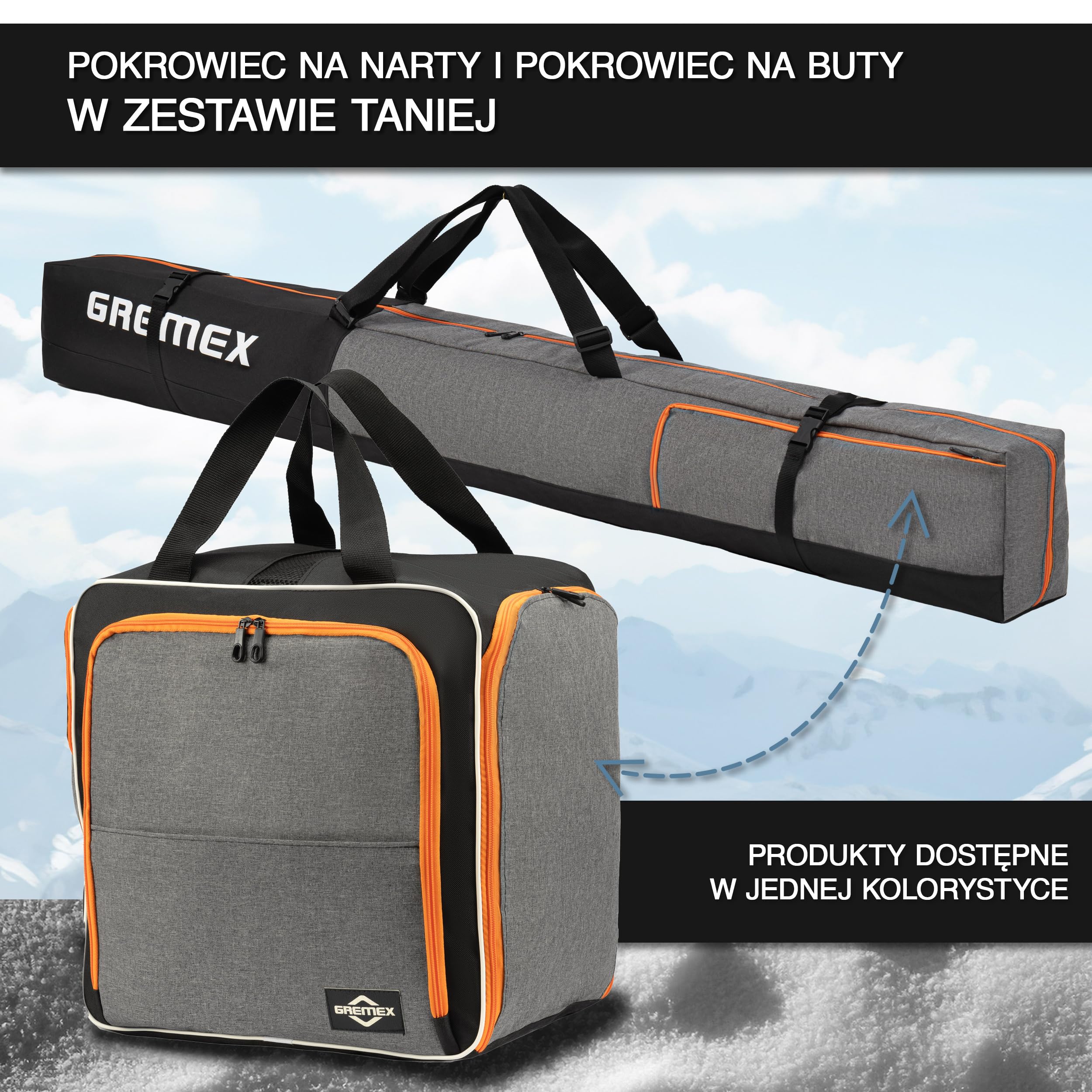 Torba na buty narciarskie z miejscem na kask - Wodoodporna torba na buty narciarskie z przegrodą na kask - Torba na buty narciarskie i kask - Plecak na buty narciarskie z przegrodą na kask