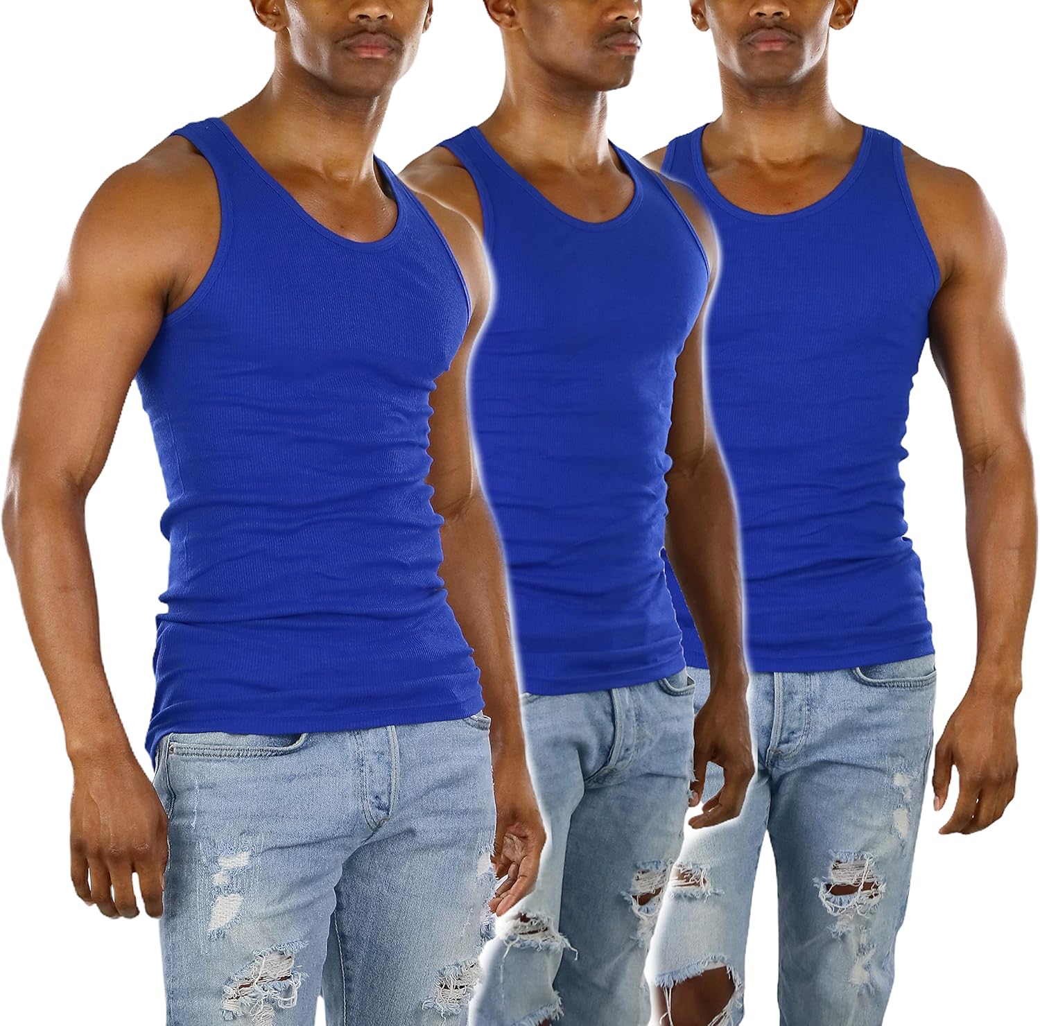 ToBeInStyle Men’s Long Muscle Tank Top Workout A-Shirt