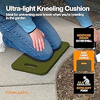 Vista 5 de Fiskars 5-Piece Flower Gardening Essentials Set, Floral Pruner, Trowel, Cultivator, Gloves & Kneeling Cushion, Easy Action Bypass Blade with Wire