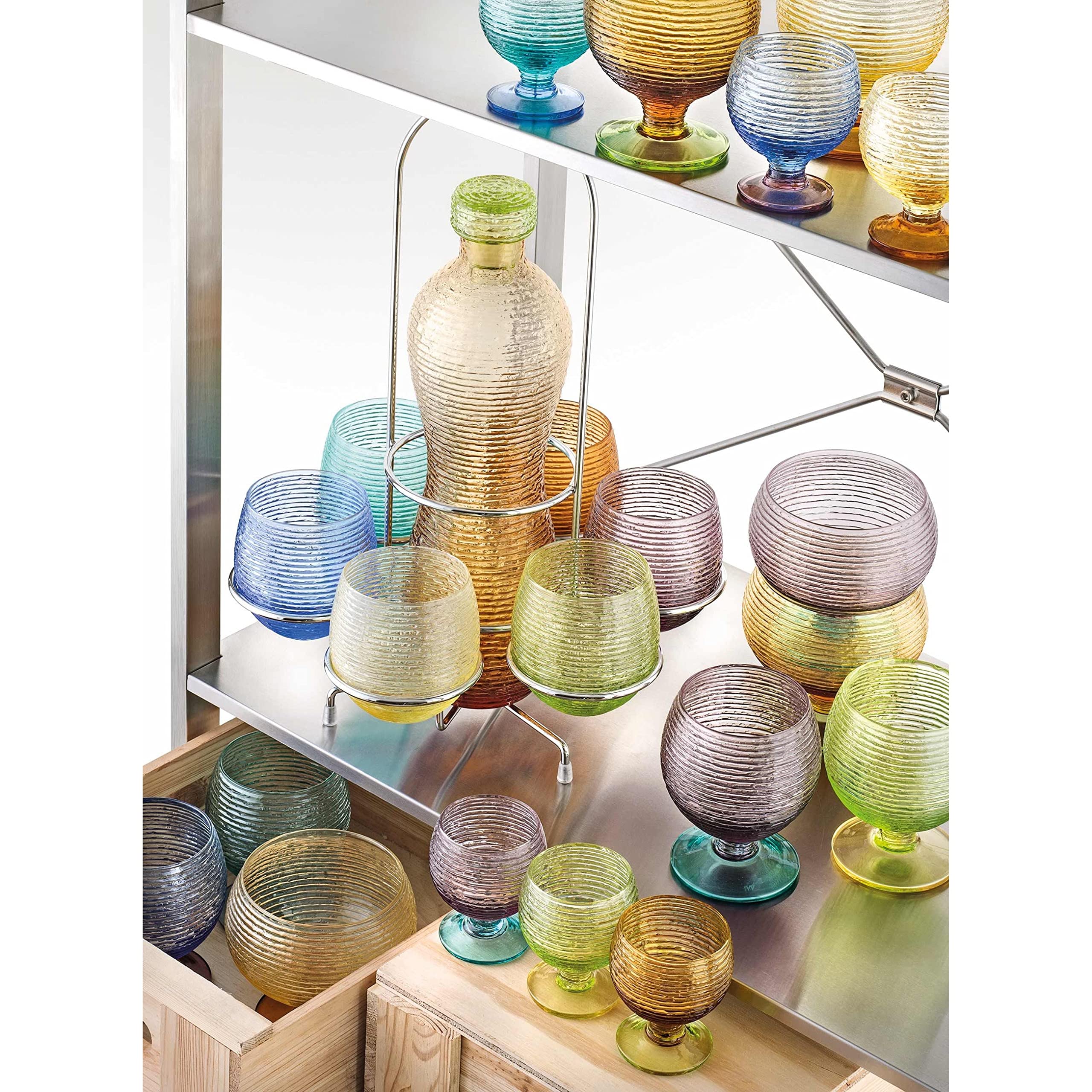 IVV Multicolor Lot de 6 verres à eau