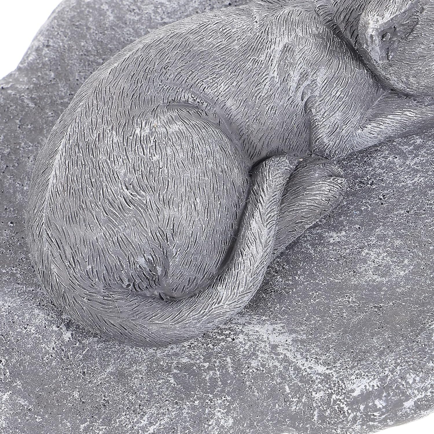 Resin Pet Memorial Tombstone in Stone Color Garden Grave Marker for Dogs and Cats Outdoor Pet Grave Ornament with Natural Texture Sympathy Keepsake