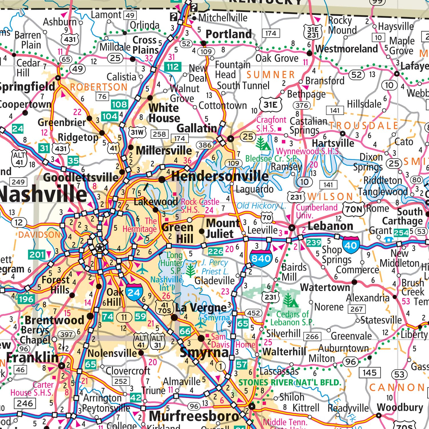 Rand McNally Easy to Fold: Tennessee State Laminated Map - Image 5