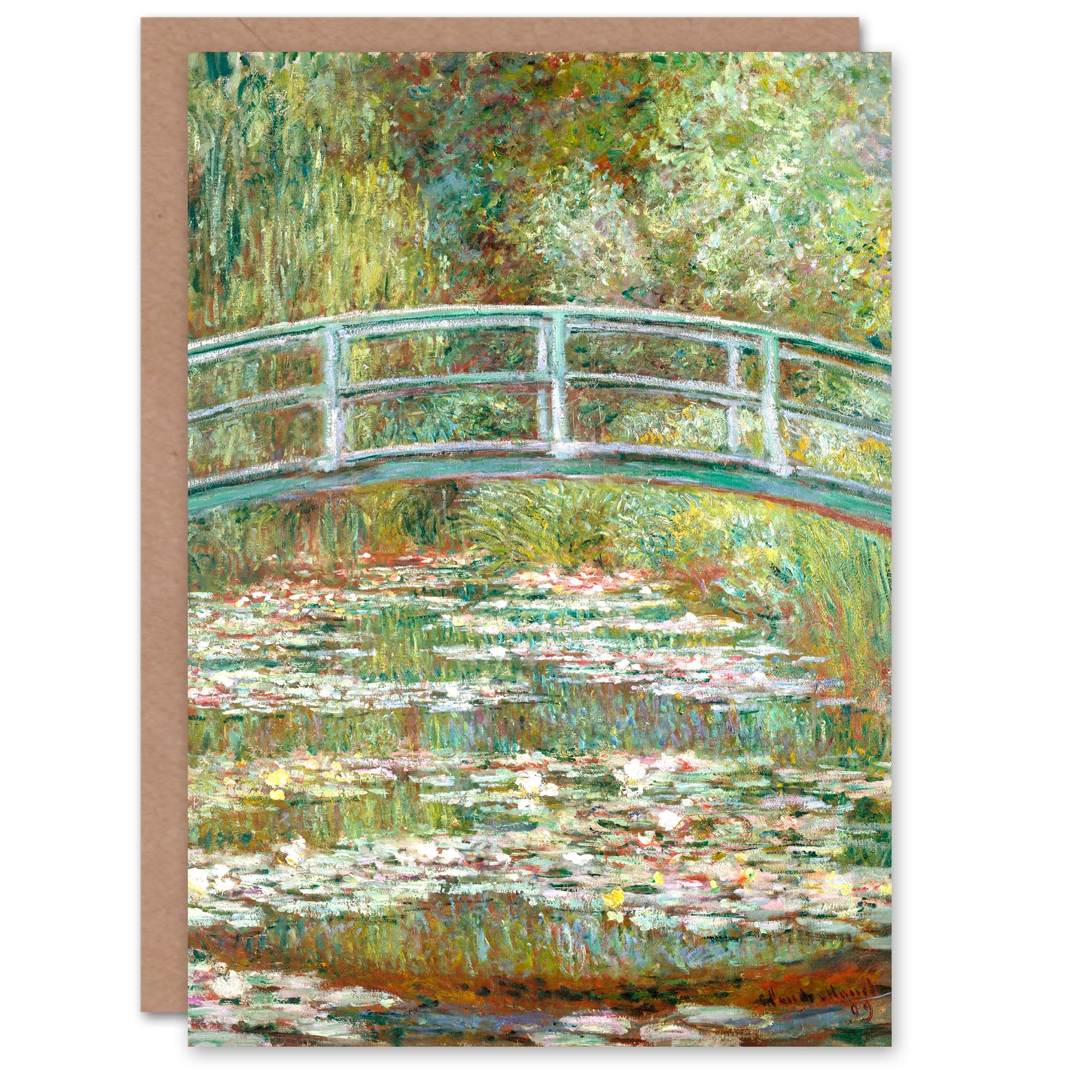 Artery8 Claude Monet Art Card Bridge over a Pond of Water Lilies