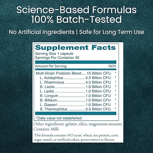 Miniatura 4 de Suplemento probiótico súper biótico para el bienestar digestivo 30 cápsulas