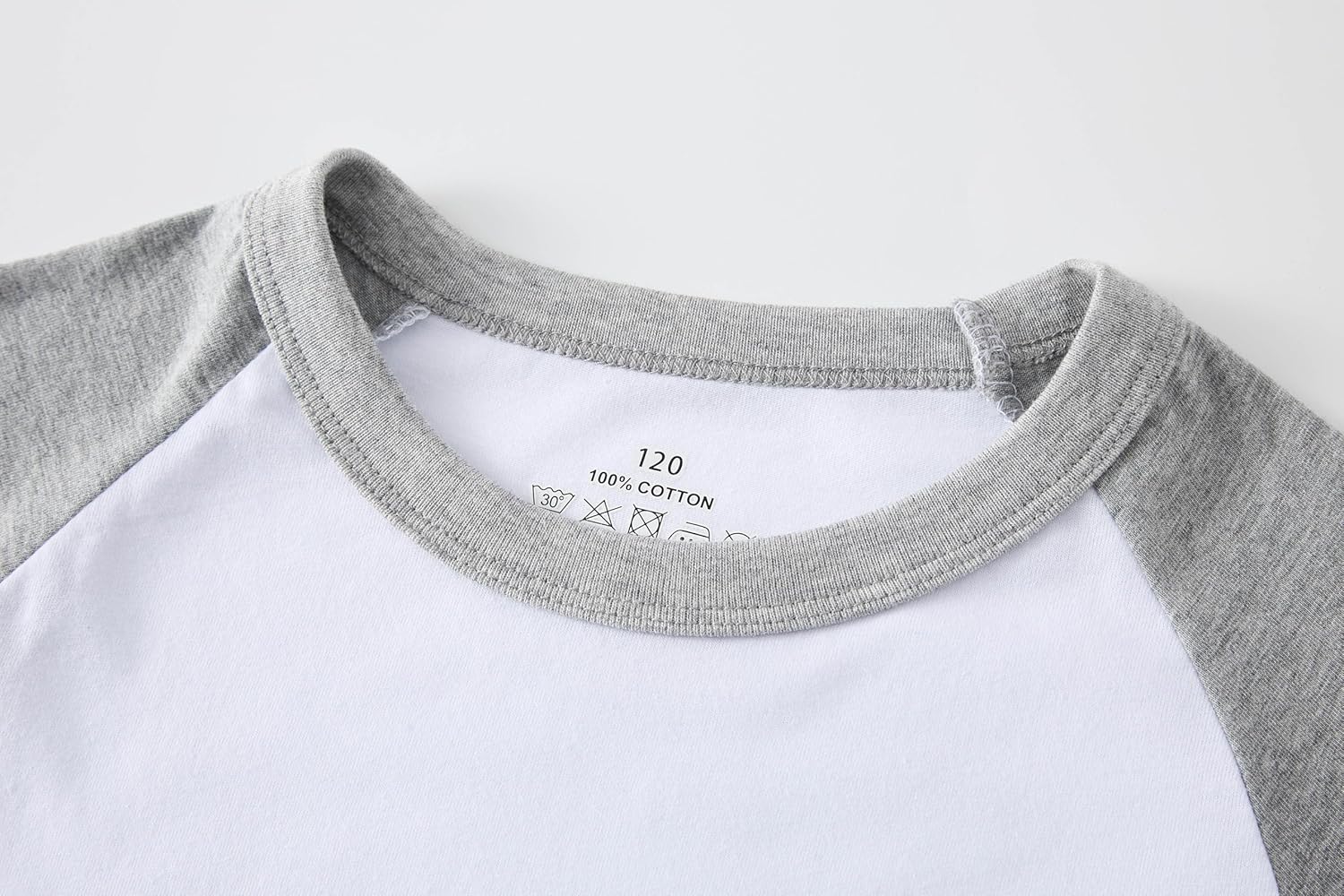 Family Feeling Boys Short Sleeve Crewneck Kids T-Shirts Top Girls Tee White/Grey 18-24 Months image 5 of 5 B0F5V9YM46