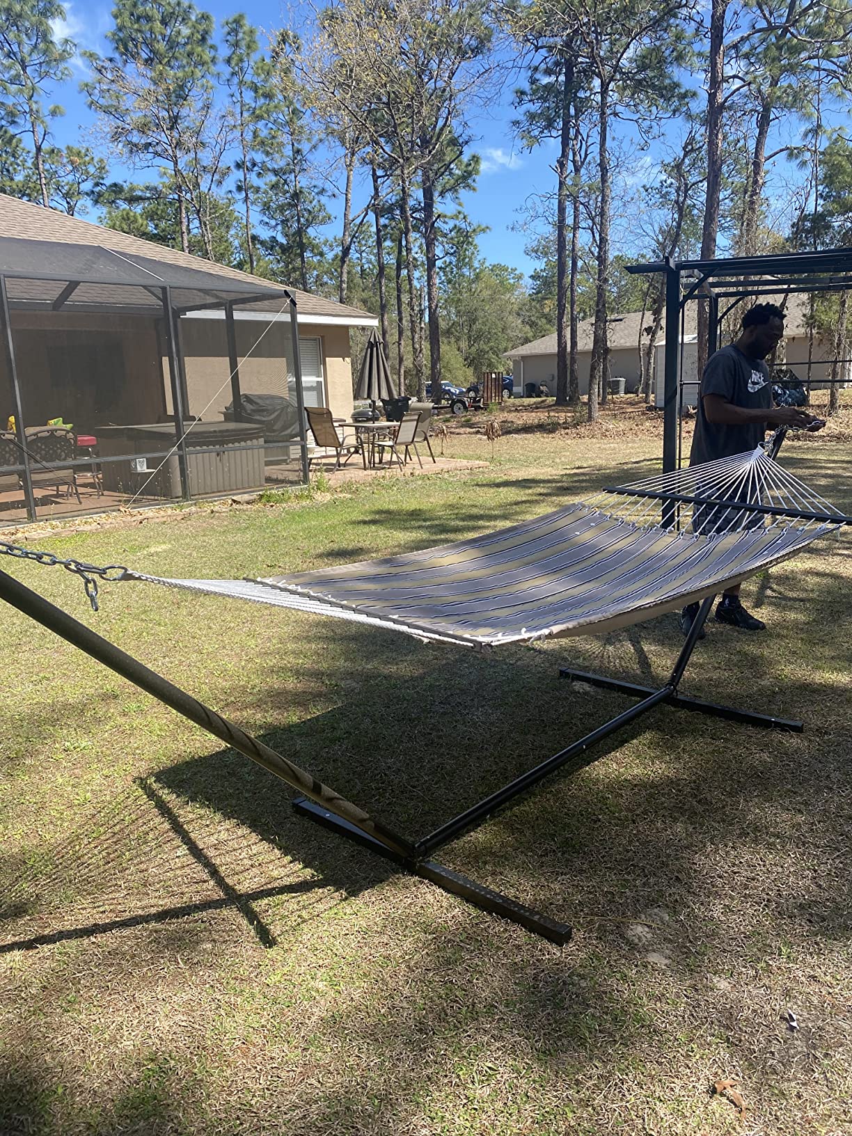 12/mo Finance Bliss Hammocks BHS416 10 ft. Steel Hammock Stand with