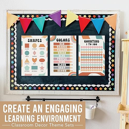 Miniatura 8 de Hadley Designs 16 carteles educativos para niños pequeños de 1 a 3 años, carteles laminados de aprendizaje para preescolar y jardín de infantes,