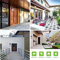 Vista 5 de LIT-PaTH Farol de pared para exteriores del atardecer al amanecer, aplique de pared como accesorio de iluminación de porche, base mediana E26 máximo