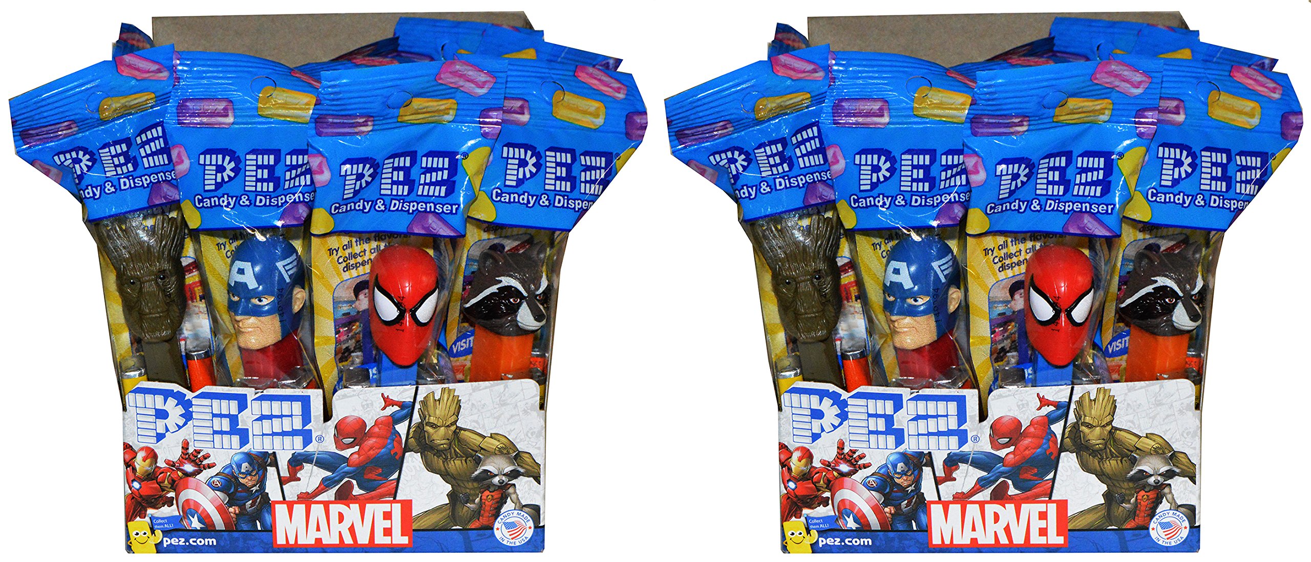 Marvel with Guardians of The Galaxy PEZ Candy Dispensers Party Favors (Pack of 24)