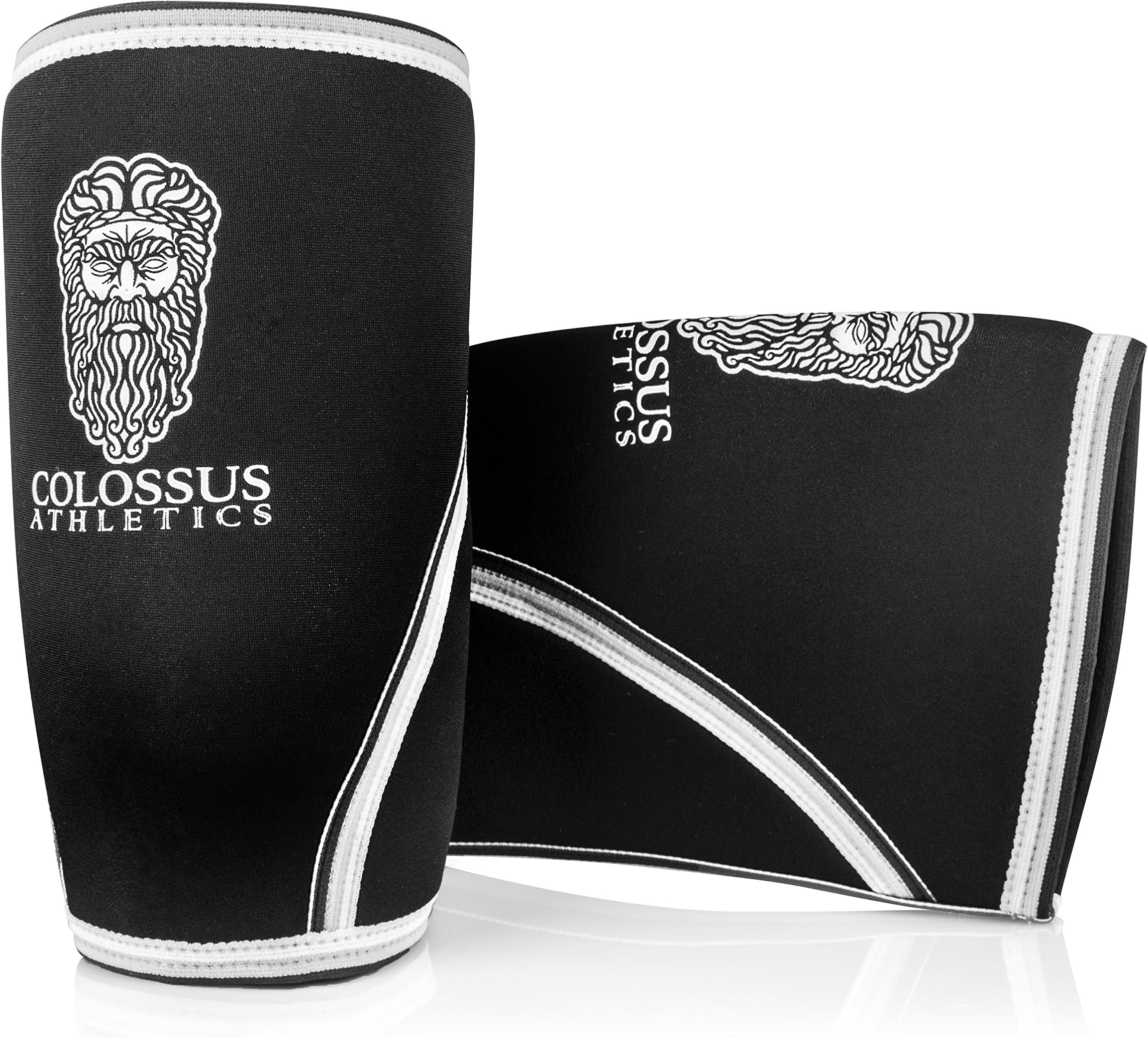 High Performance 7MM Neoprene Compression Knee Sleeves | Elastic Recovery Knee Braces For Competitive Support & Injury Prevention | For Powerlifting, Bodybuilding, Weightlifting, Crossfit (Black, XL)