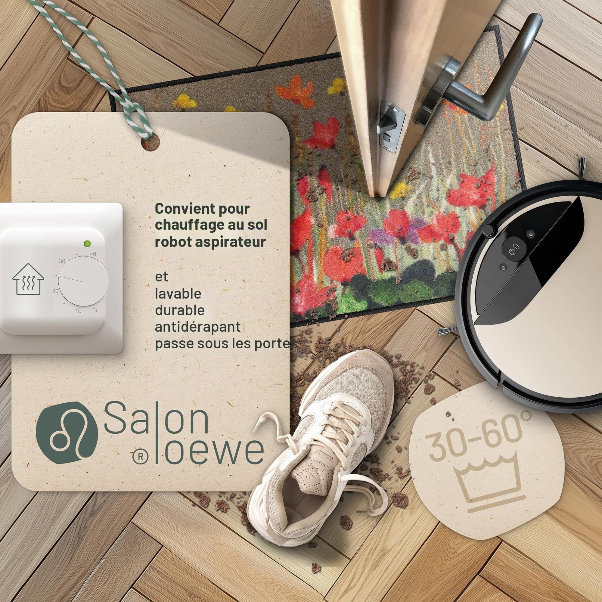 Salonloewe Paillasson Ciclamini I Paillasson et paillasson pour intérieur 50 x 75 cm