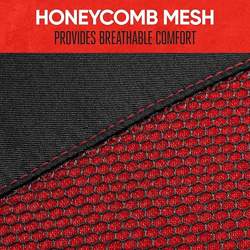 Miniatura 6 de Motor Trend Fundas de asiento de coche de malla roja para asientos delanteros, fundas de asiento de automóvil de alta calidad, diseñadas para