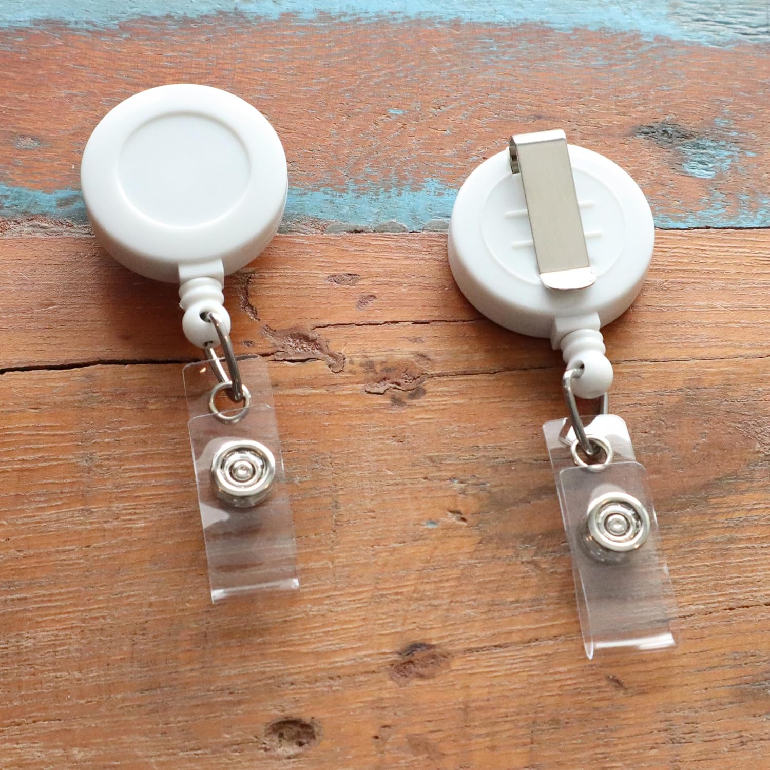 Bulk 100 Pack - Premium Retractable ID & Key-Card Badge Reels with Secure Metal Belt Clip and 34” Pull by Specialist ID
