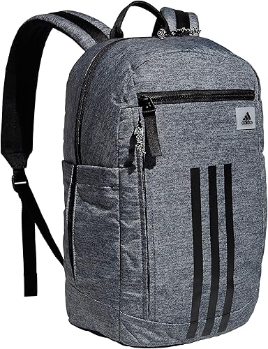 adidas Mochila League Three Stripe 2, Jersey Onix GrisNegro, talla única , Mochila League Three Stripe 2