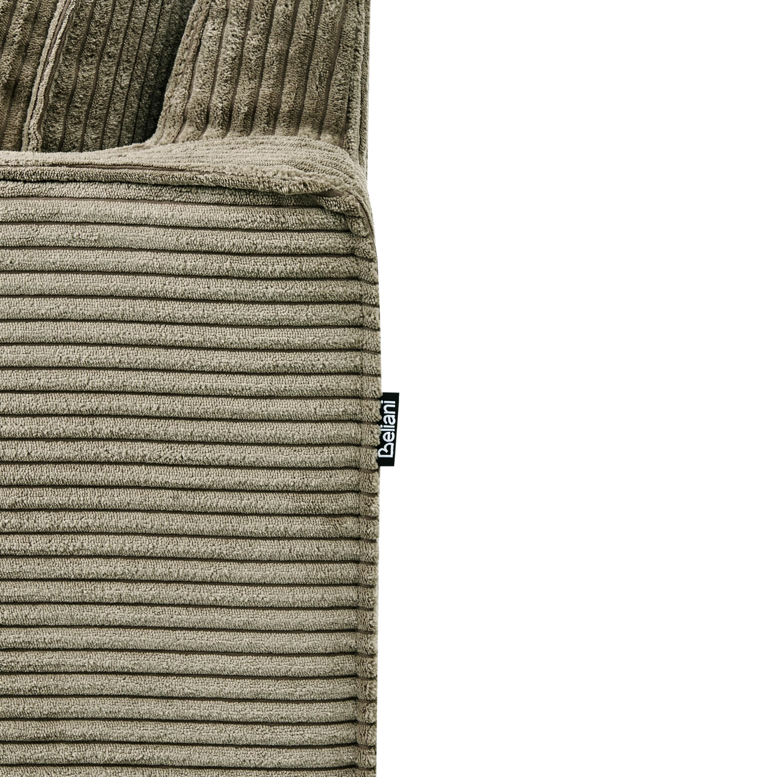 Beliani Retro Sessel Cord grün mit Armlehnen Schwarze Füße aus Edelstahl Vind