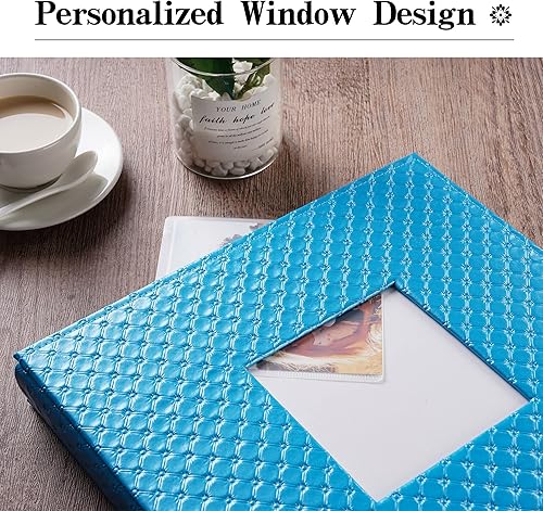 Miniatura 2 de Mublalbum Álbum de Fotos Pequeño 4x6 300 Fotos Cubierta de Cuero Libro de Fotos con Bolsillos Horizontales para Bebé Boda Aniversario y Familia