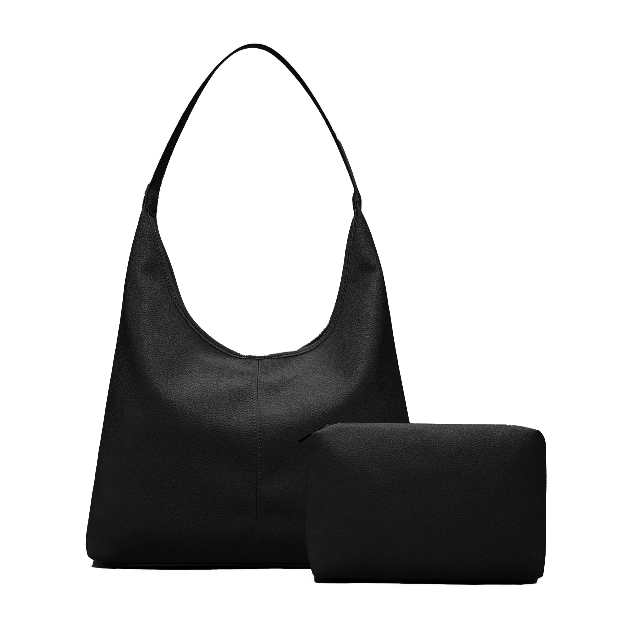 Bolso Hobo para mujer de piel vegana suave y espacioso miniatura 7