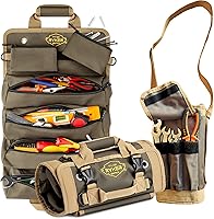 Vista 1 de The Ryker Roll Up Tool Bag Organizer Gifts for him Heavy Duty Motorcycle Tool Roll Bag Organizer Portable Rollup Toolbag w/Accessible Pouches - Mens