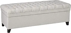 Christopher Knight Home Juliana Fabric Storage Ottoman, Light Gray